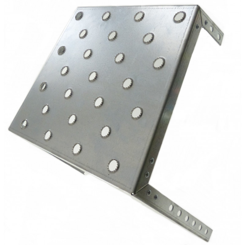 Halbhohe Stufe Aus Aluminium – Verstellbare Füße, Rutschfeste Oberfläche, 41 Cm Breit