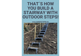 How to build a garden staircase with slope steps!