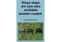 Slope steps are now also available powder-coated!